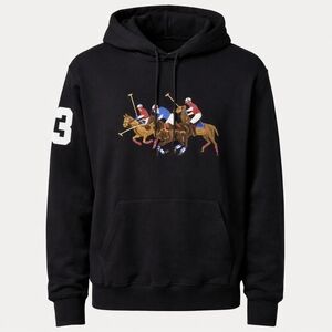 Polo Ralph Lauren Triple Pony Equestrian #3 Fleece Hoodie